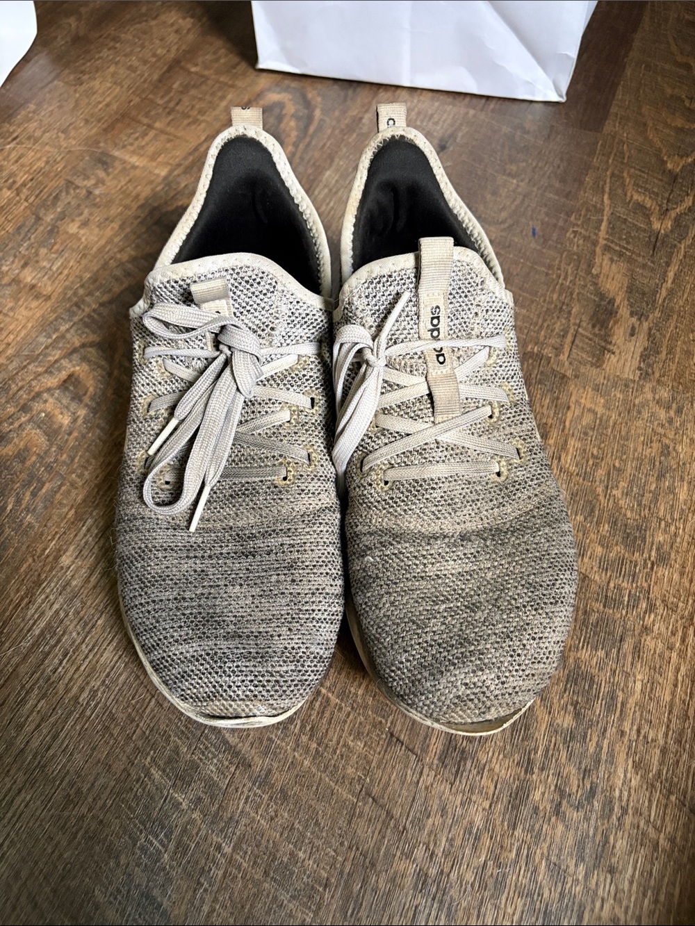 adidas beige knit casual sneakers